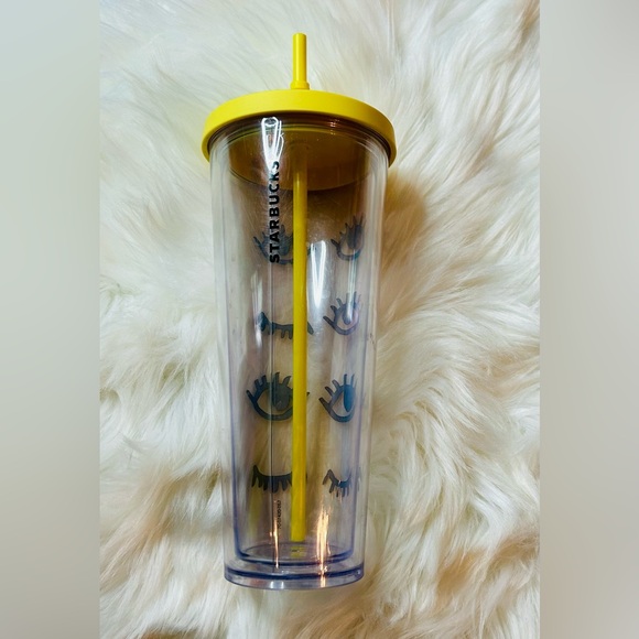 Starbucks Winking Eye Cup Clear Tumbler Venti 24oz Limited Edition New 2017 Rare - Picture 12 of 14